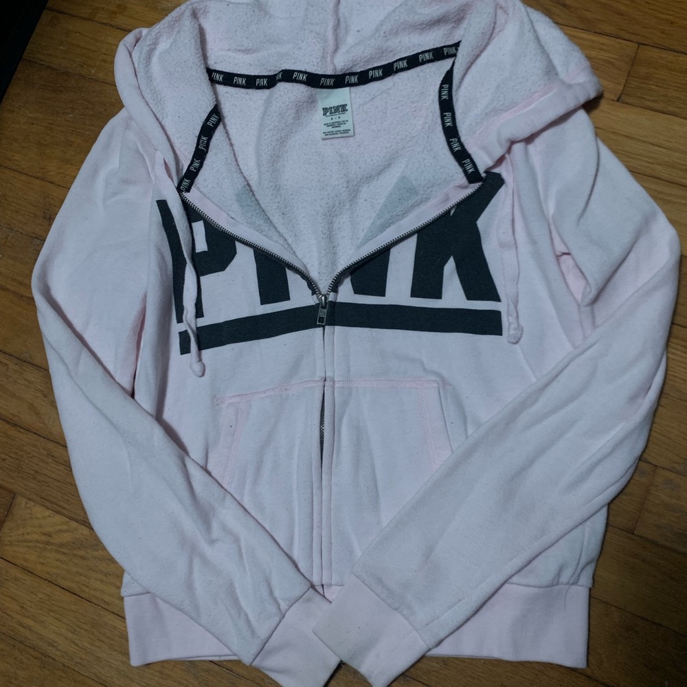 Victoria’s Secret Pink, light pink hoodie